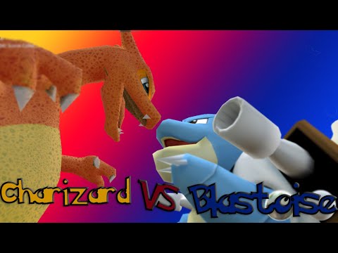 🔥Charizard 💥versus💥 Blastoise💧 Fight!! 2022
