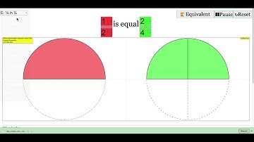 Equivalent - Comparing Fractions Simple for SLS JavaScript HTML5 Applet Simulation Model