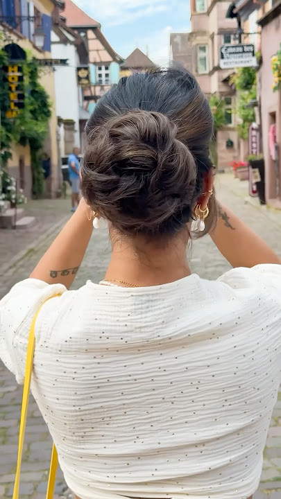 Elevate your look within 10 seconds using Messy bun Scrunchie | shop via 1hairstop.in