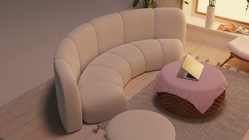 Blender Tutorial - Lowpoly Round Couch