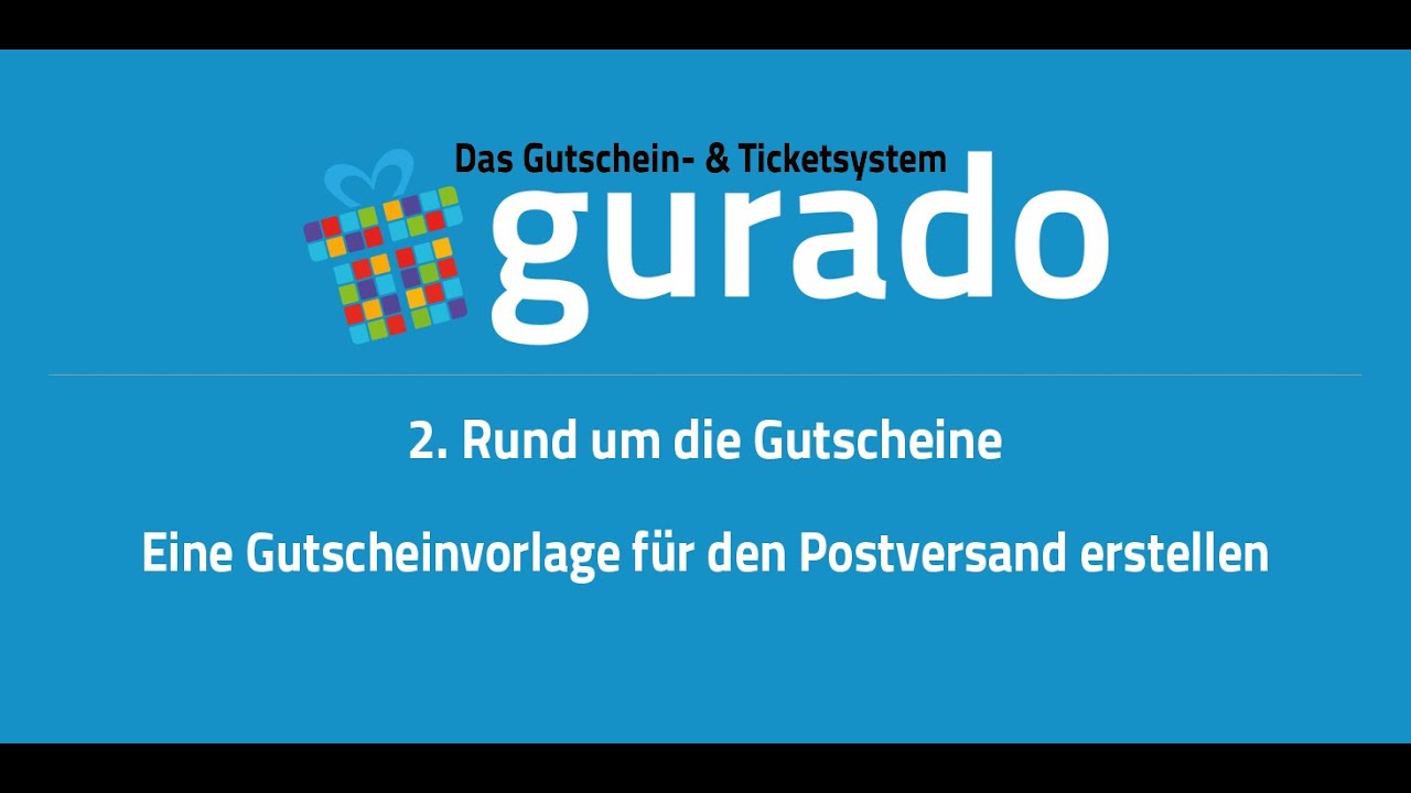 gurado | Gutschein für Postversand erstellen & verwalten