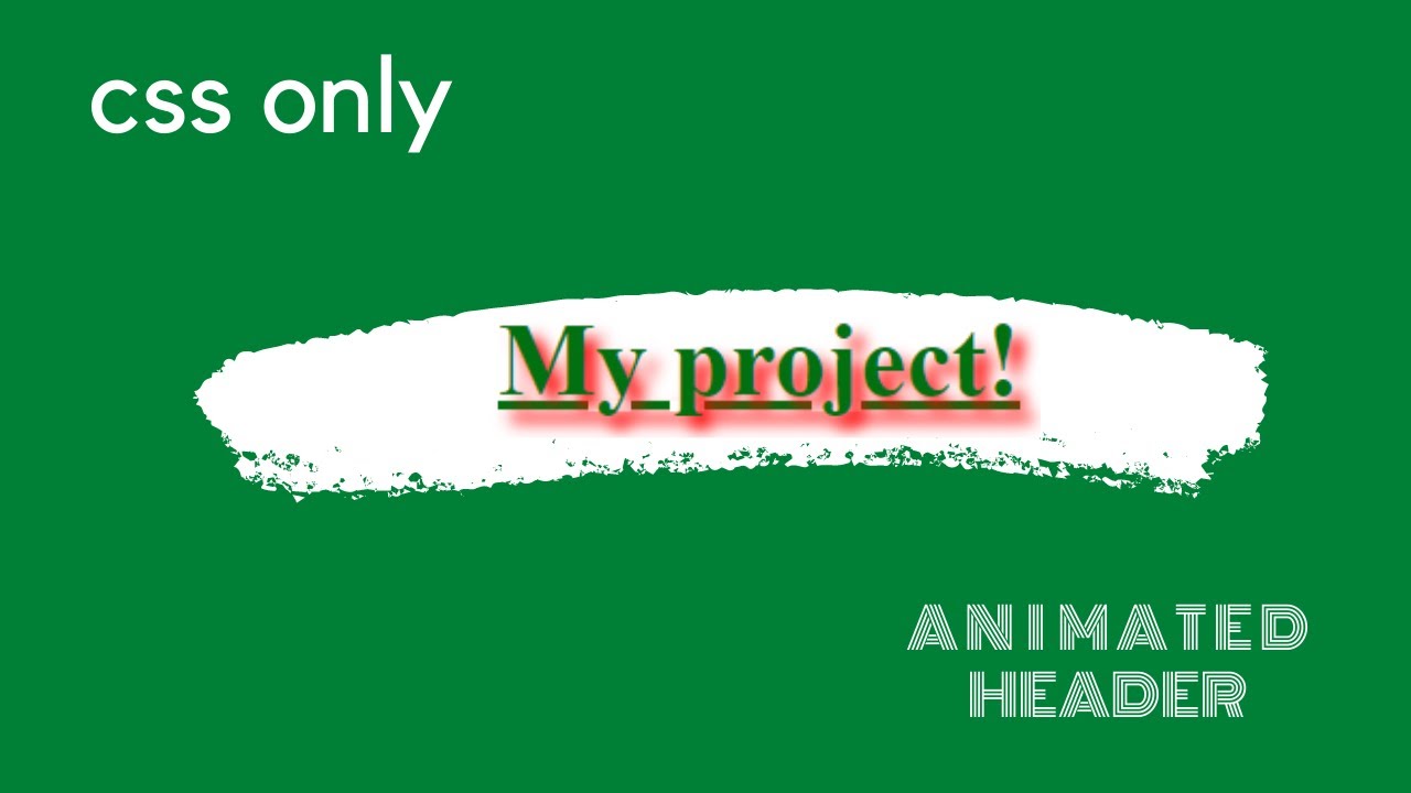 Header Animation Css | Animated Header Html Css | Text Animation Css ...