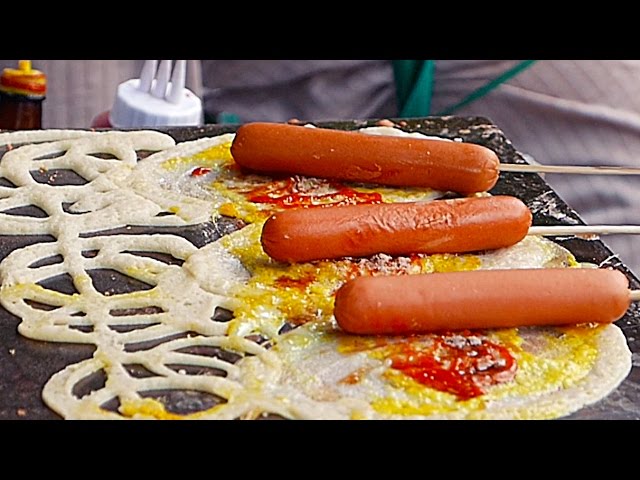 Thailand Street Food - THAI SNACKS Hot Dog Egg Cheese Bangkok | Travel Thirsty