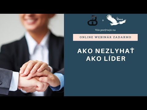 Ako nezlyhať ako líder (Webinár)