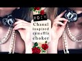 Velvet flower choker making ~Chanel inspired~| DIY | homemade accessories
