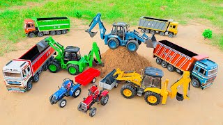 Jcb 5Cx 44 Fully Loading Sand Tata Dumper Truck 2518 Jcb Cartoon Tractor Gadi