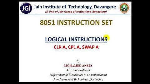 M02_Lec10_Logical Instructions_CLR,CPL,SWAP