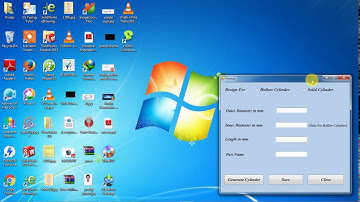 Design Automation of Hollow cylinder design through vb.net solidworks