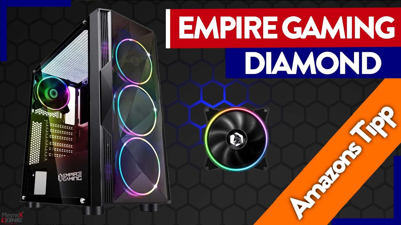 EMPIRE GAMING – PC Gamer Case Diamond ARGB Medium ATX Tower Case