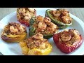 Stuffed Capsicum with Fried Rice | Bell Pepper Recipe