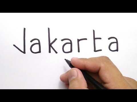 HEBAT, Menggambar Kata JAKARTA Jadi GAMBAR KEREN BANGET