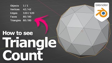 How to see triangle count in Blender