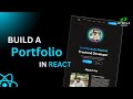How To Create Portfolio Website In React JS | Complete React JS Website Project Tutorial 2025
