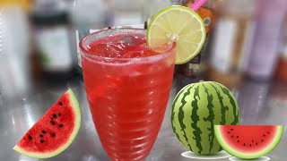 Watermelon soda || fresh lime watermelon soda || the  mocktail house