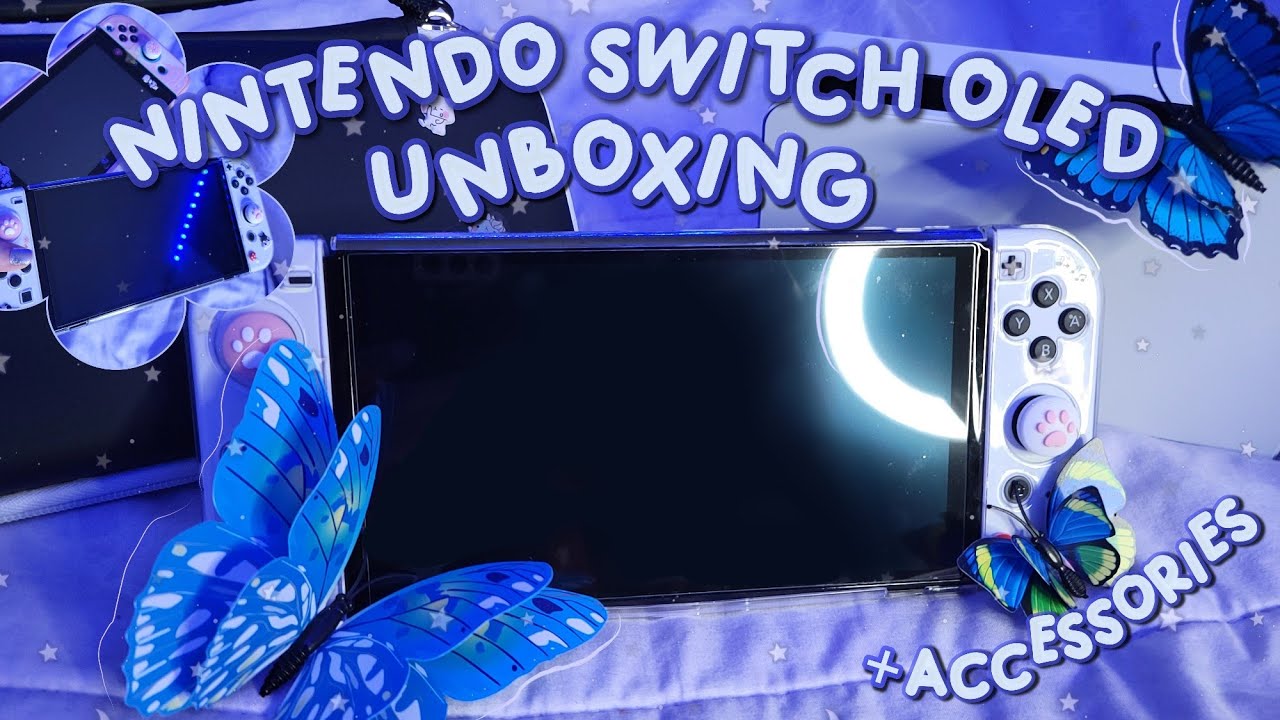 Nintendo Switch OLED Aesthetic Unboxing + cute accessories & Zelda