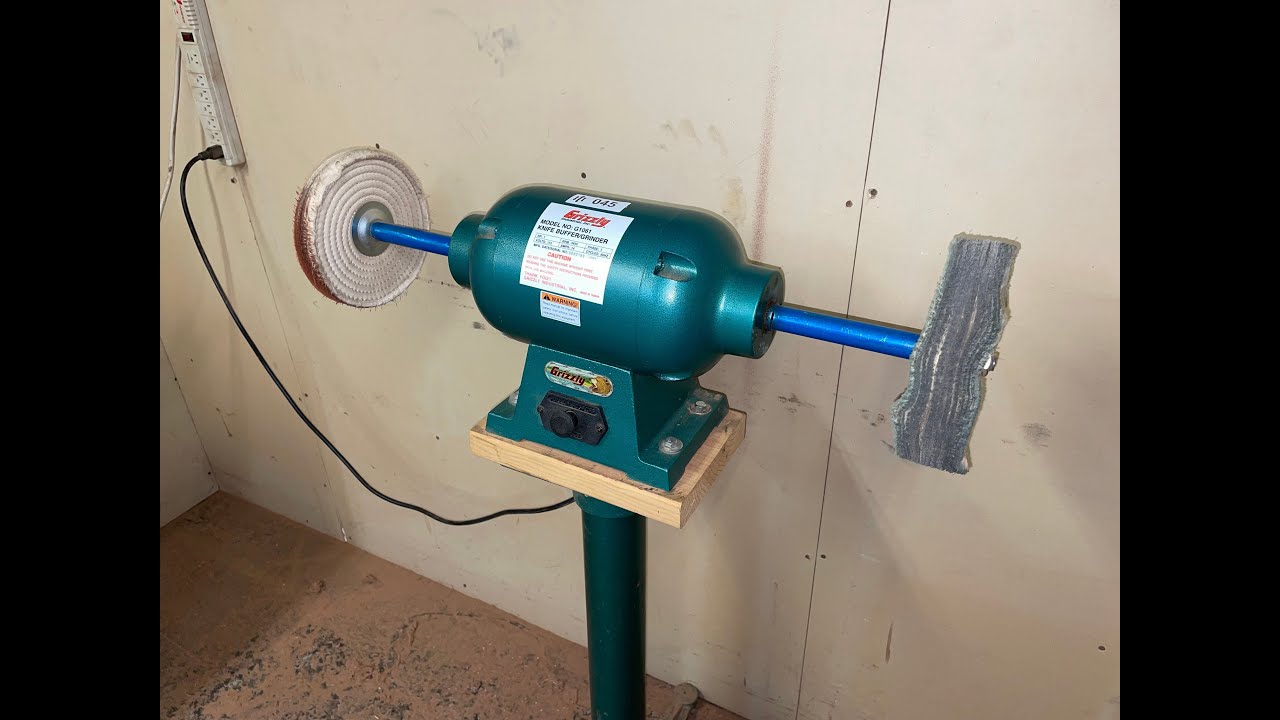 Putting a polishing wheel on an old bench grinder 