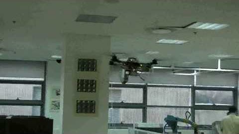 Indoor flight of an autonomous vision-guided quadrotor