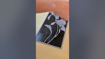 Linocut Wildflower - Printing Process #asmr #linocut #printmaking