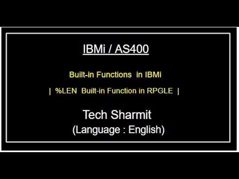 IBMi (AS400) - %Len Built-in function | built in functions in rpgle | as400 for beginners in English