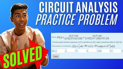 Find the partial fraction expansion of F(s) using Laplace transform | Network Analysis exam 2 review