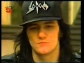 Capture de la vidéo Sodom - Rare Interview With Tom Angel Ripper On German Tv Tele 5 , 1988