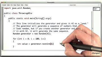 Throwing a Die - Intro to Java Programming