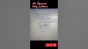 917. Reverse Only Letters | Leetcode problem solving #leetcode #java