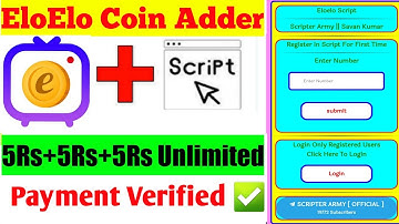 EloElo Coins Adder Script | EloElo App Hacked | Scripter Army