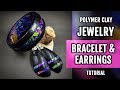 DIY ! Lisa Pavelka FOILS & Polymer Clay PREMO Bracelet and Earrings. HOW to Make!