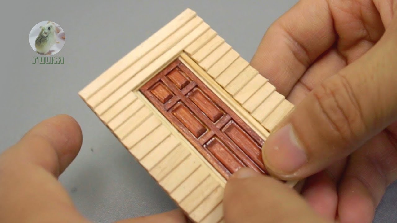 how to make popsicle stick door, how to make popsicle door, Popsicle stick ...