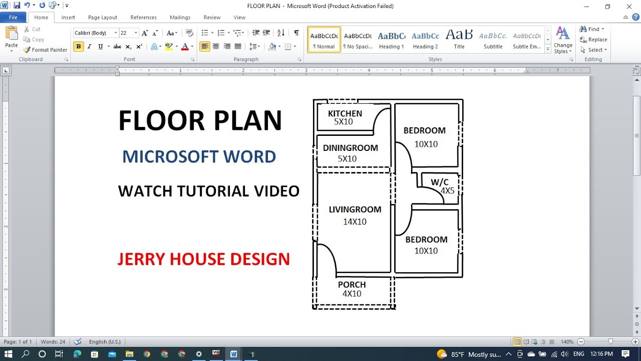 Can You Make A Floor Plan On Microsoft Word