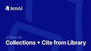 How to create a Collections and Auto-Cite from Library in Jenni AI