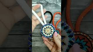 Beaded wrist lanyard for keys.