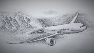 How to draw | Boeing 787 Dreamliner