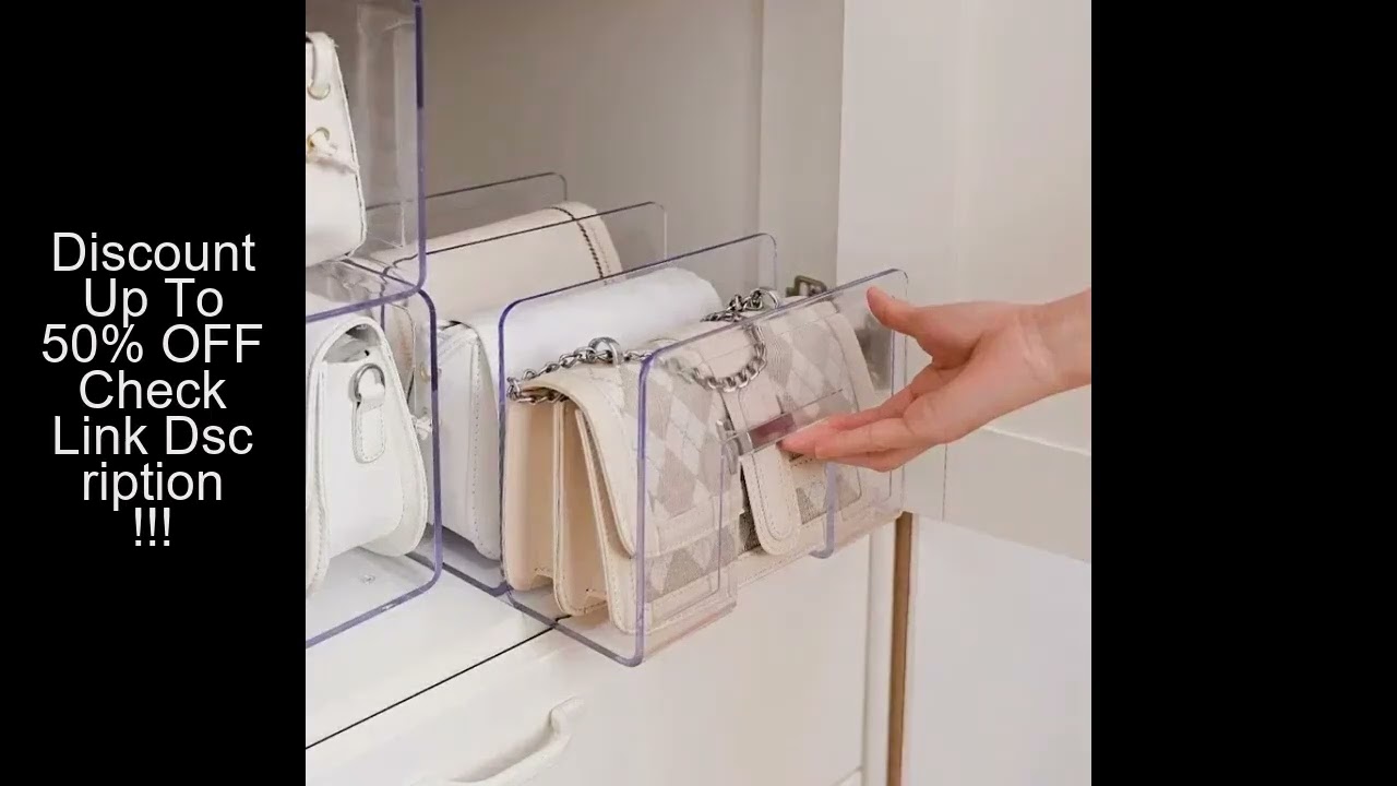 Acrylic handbag storage rack handbag divider organizer luxury bags storage rack for women transparen