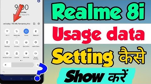 Realme 8i mein Used data kaise Show Kare | how to show Used data in Realme 8i | Realme 8i Used data