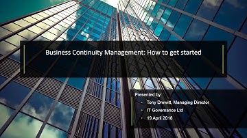 Webinar: Business Continuity Management | How to get started?