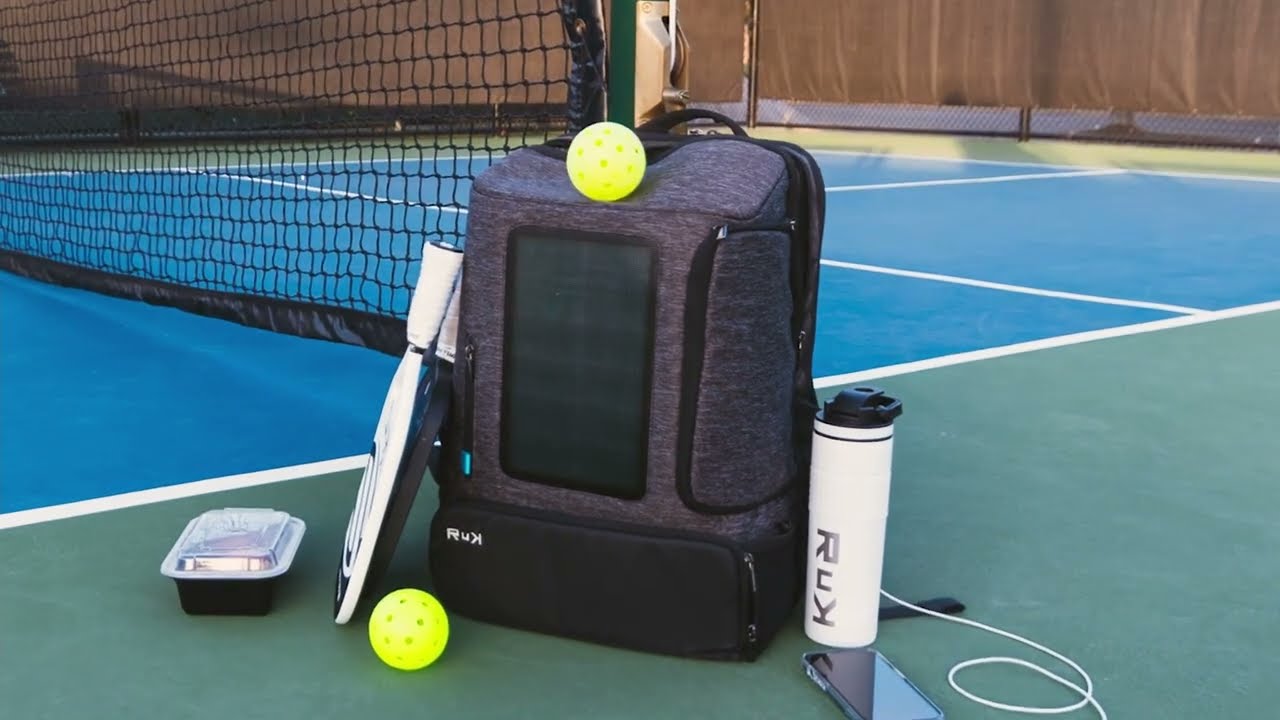 Not your Grandpa's pickleball backpack - Stay Charged, Stay Equipped with the RuK Solar Backpack!