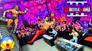 WWE Action Figure Steel Cage Match! Oba Femi Vs Seth Rollins! BONUS MATCH INCLUDED! 