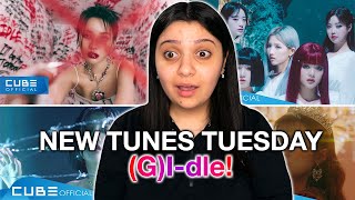 DISCOVERING (G)I-DLE - TOMBOY, LION, Oh my god, HWAA M/V's | REACTION!!