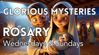 Pray the GLORIOUS mysteries of the Holy ROSARY with LITANY: Marian CATHOLIC devotions