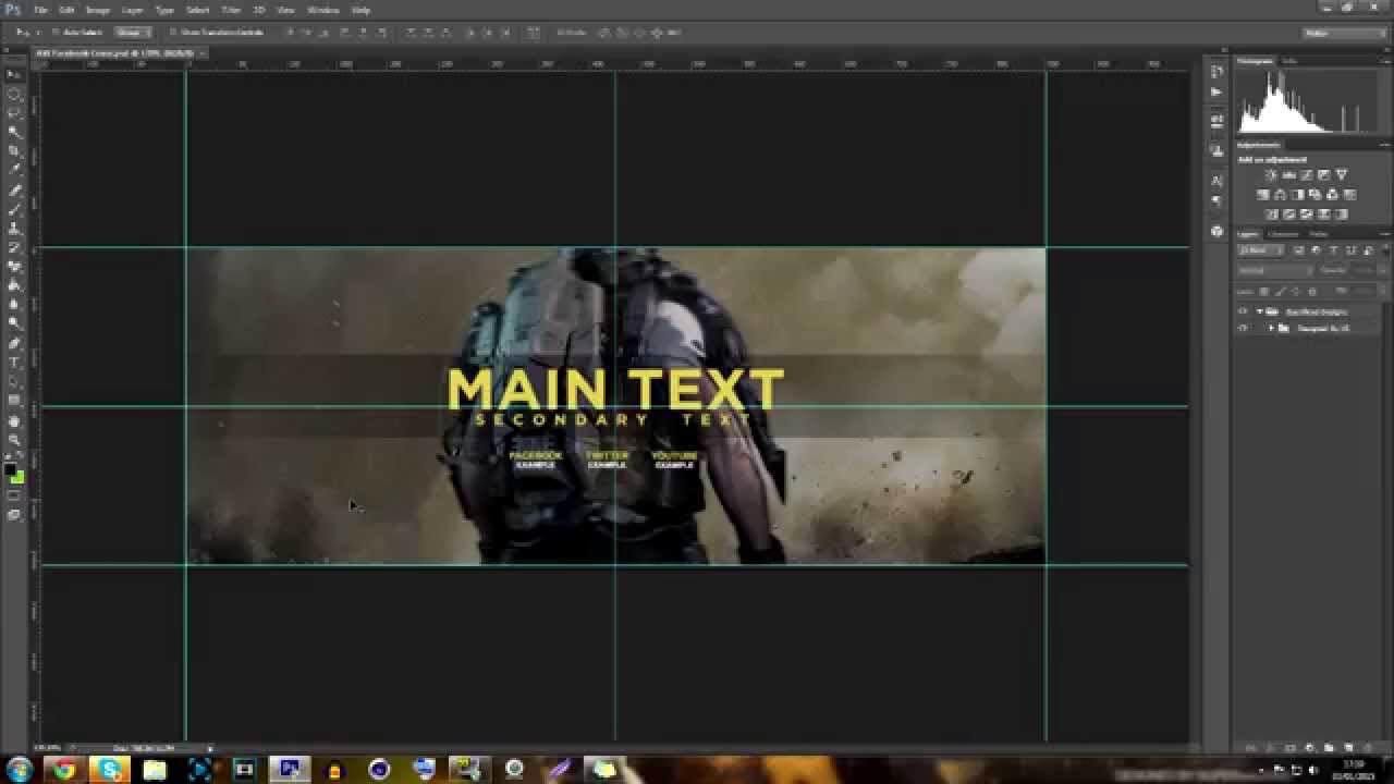 free gfx free facebook cover template call of duty aw psd video game cover template