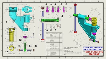 Box Punching Machine in SolidWorks | SolidWorks Parts and Assembly