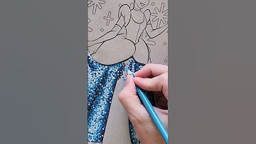 Render EASY & stunning sequin fabric in your coloring books 😎