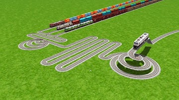 AI TRAINS CROSSING FORM ROUND SNAKE CIRCLE RAILROAD TRACKS ZIG ZAG TRACKS |Train Sim World 6 