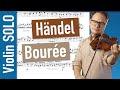 Händel Bourée | Piano Accompaniment | Violin Sheet Music | Different Tempi