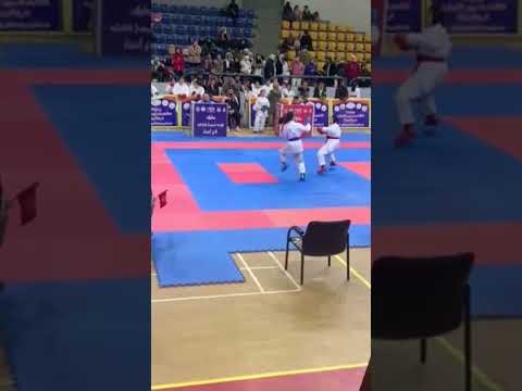 كراتية كموتية بطولة الجيزة الرسمية البطلة جنى عباس Karate Kumite Karate Fighter Sport Player
