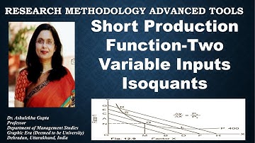 Short Run Production Function With Two Input Variables-Isoquant (Labour and Capital) (isoquant)