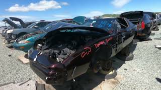 2 Pontiac Formula Firebird's in Fairfield CA Pick n Pull - 1 Builder, 1 Parts - F body