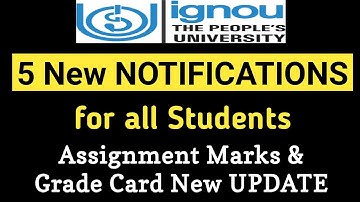 ignou 5 New Notifications | important information for all Students By TIPS GURU